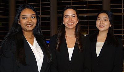 L to R: Nafisa Waseqa, Lena Montalbano, Bella Kang