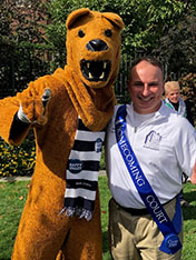 Chris Solo with the Nittany Lion